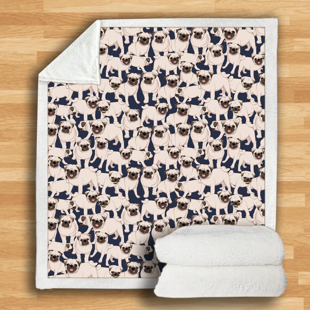Cute Pug Blanket Cute Pug Blanket
