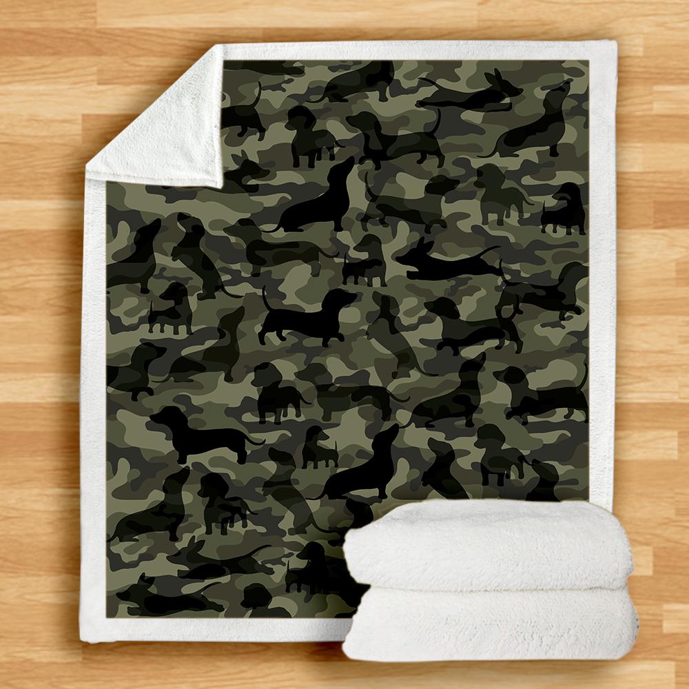 Dachshund Camo Blanket Dachshund Camo Blanket
