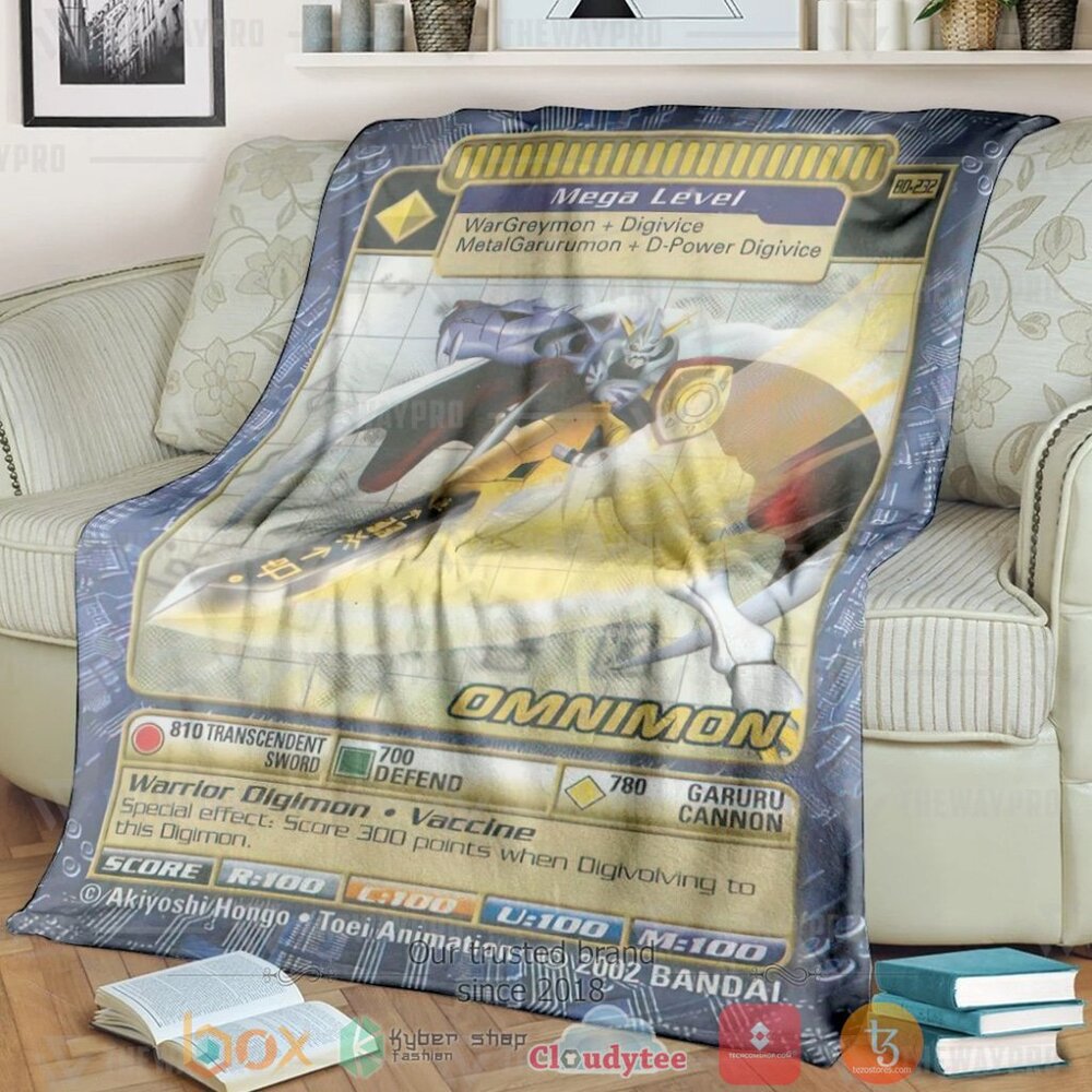 Digimon Omnimon Custom Soft Blanket 2 Digimon Omnimon Custom Soft Blanket 2