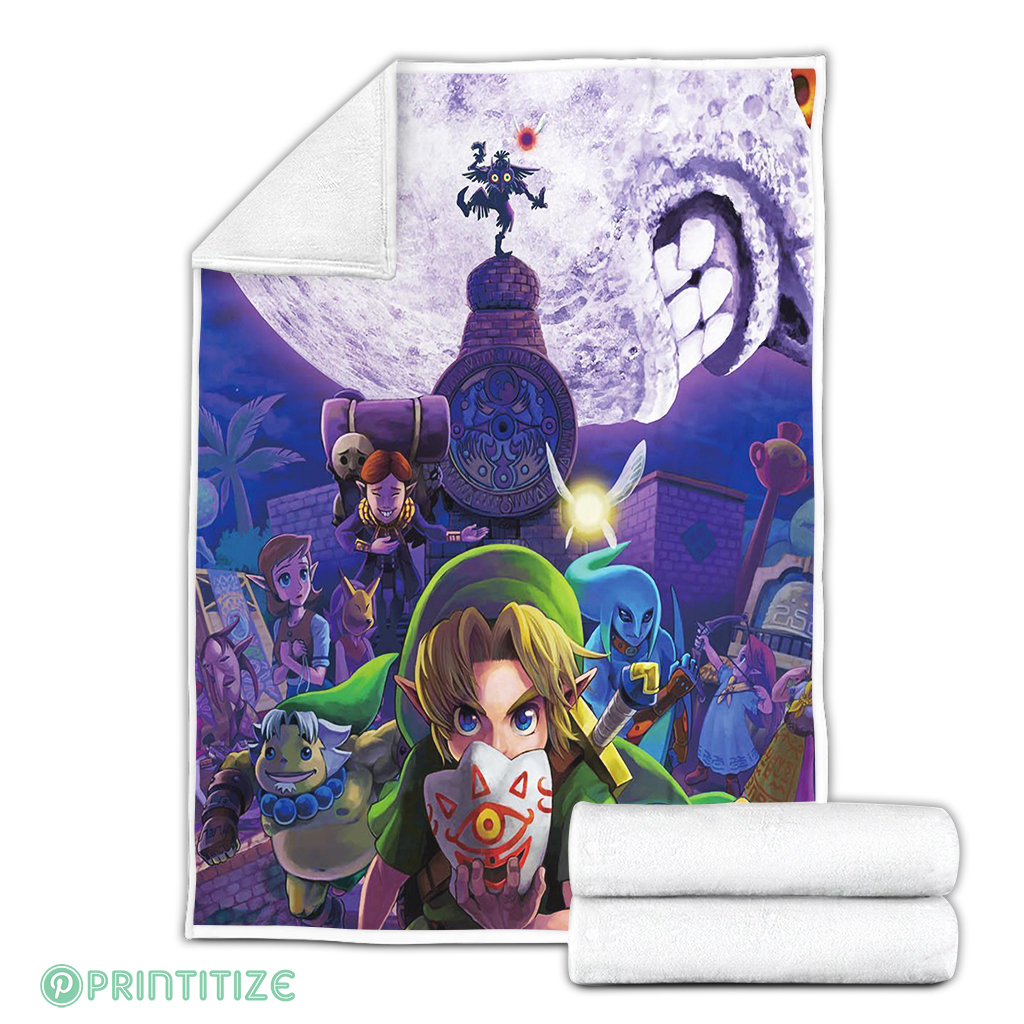 Zelda Majoras 3d Blue Full Character Premium Blanket Zelda Majoras 3d Blue Full Character Premium Blanket