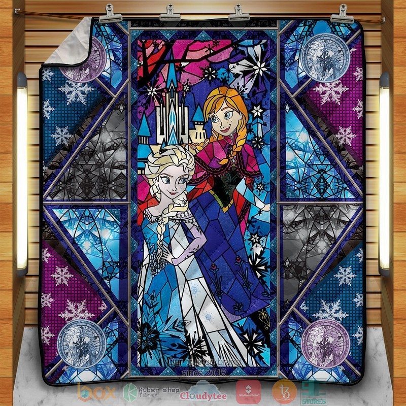 Frozen Stained Glass Quilt Blanket Frozen Stained Glass Quilt Blanket
