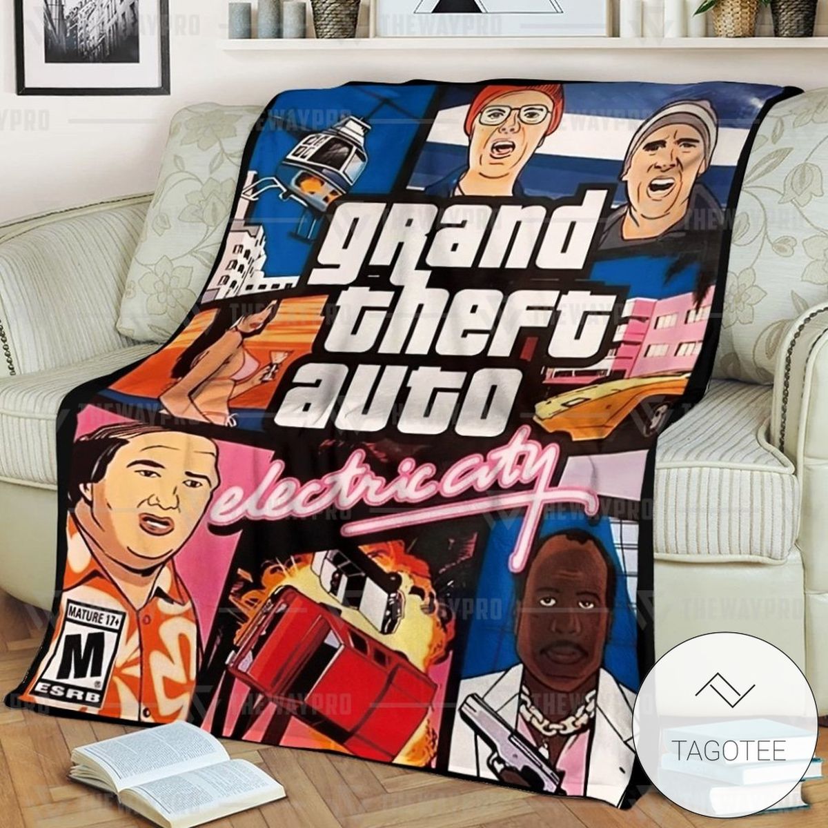 Game Gta Electric City The Office Cover Custom Soft Blanket Game Gta Electric City The Office Cover Custom Soft Blanket