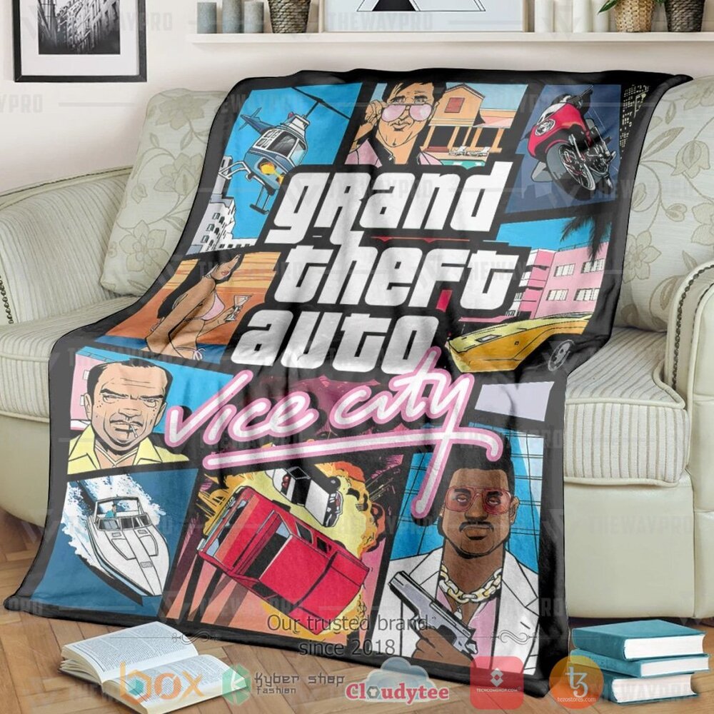 Game Gta Vice City Custom Soft Blanket 2 Game Gta Vice City Custom Soft Blanket 2