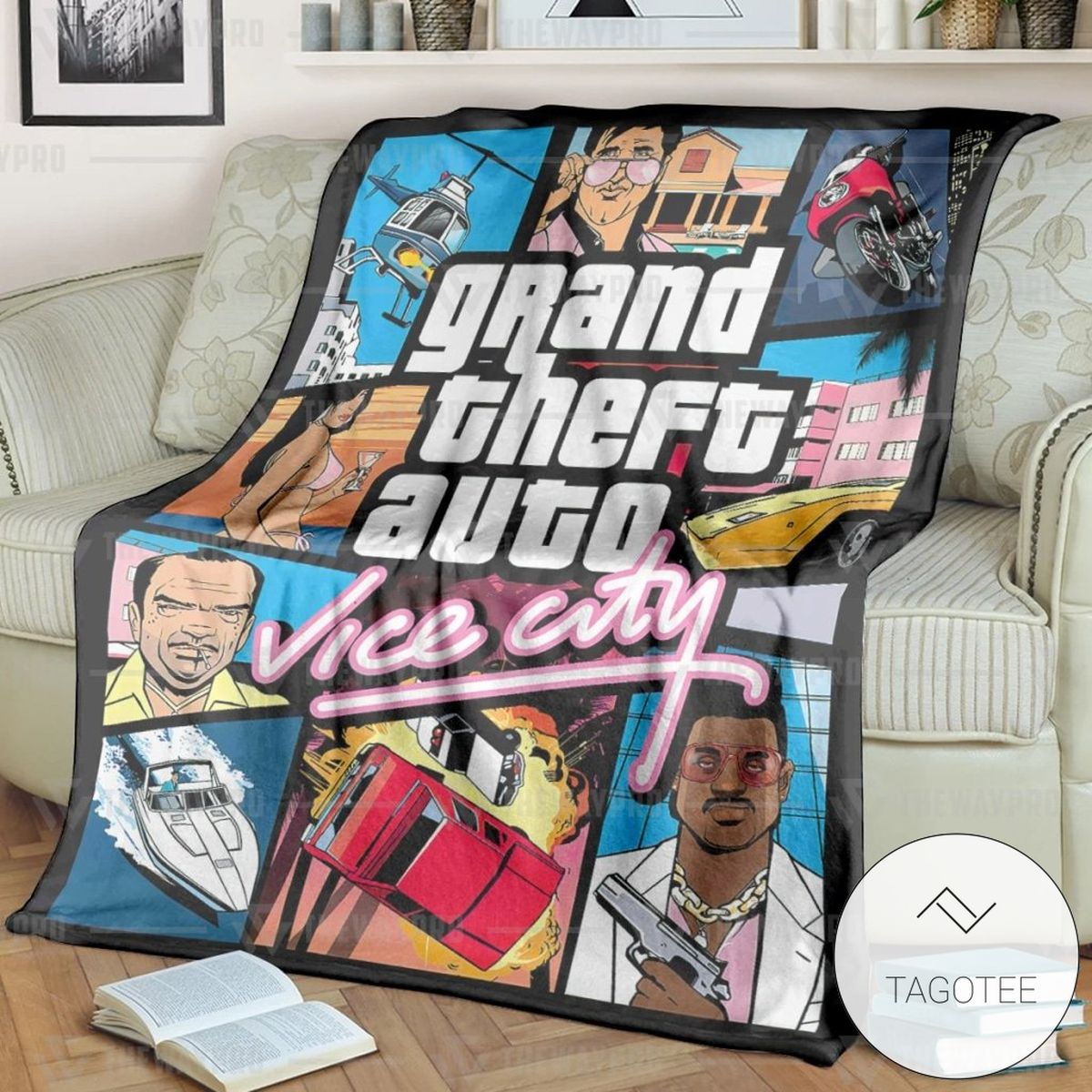 Game Gta Vice City Custom Soft Blanket Game Gta Vice City Custom Soft Blanket