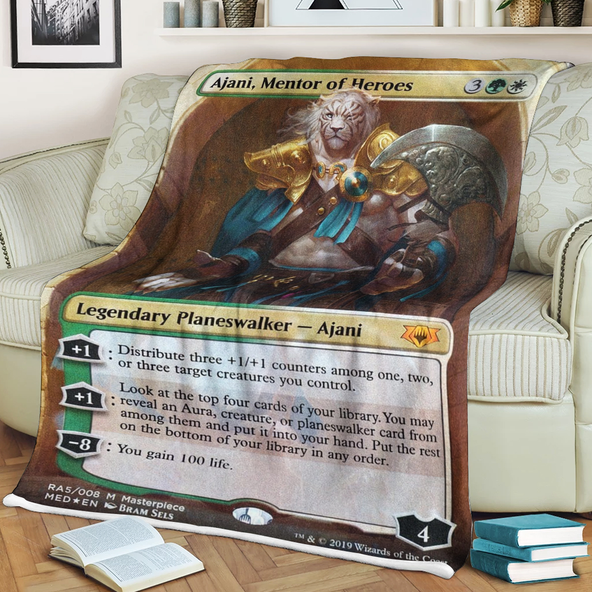 Game Magic The Gathering Ajani Mentor Of Heroes Sherpa Blanket Game Magic The Gathering Ajani Mentor Of Heroes Sherpa Blanket