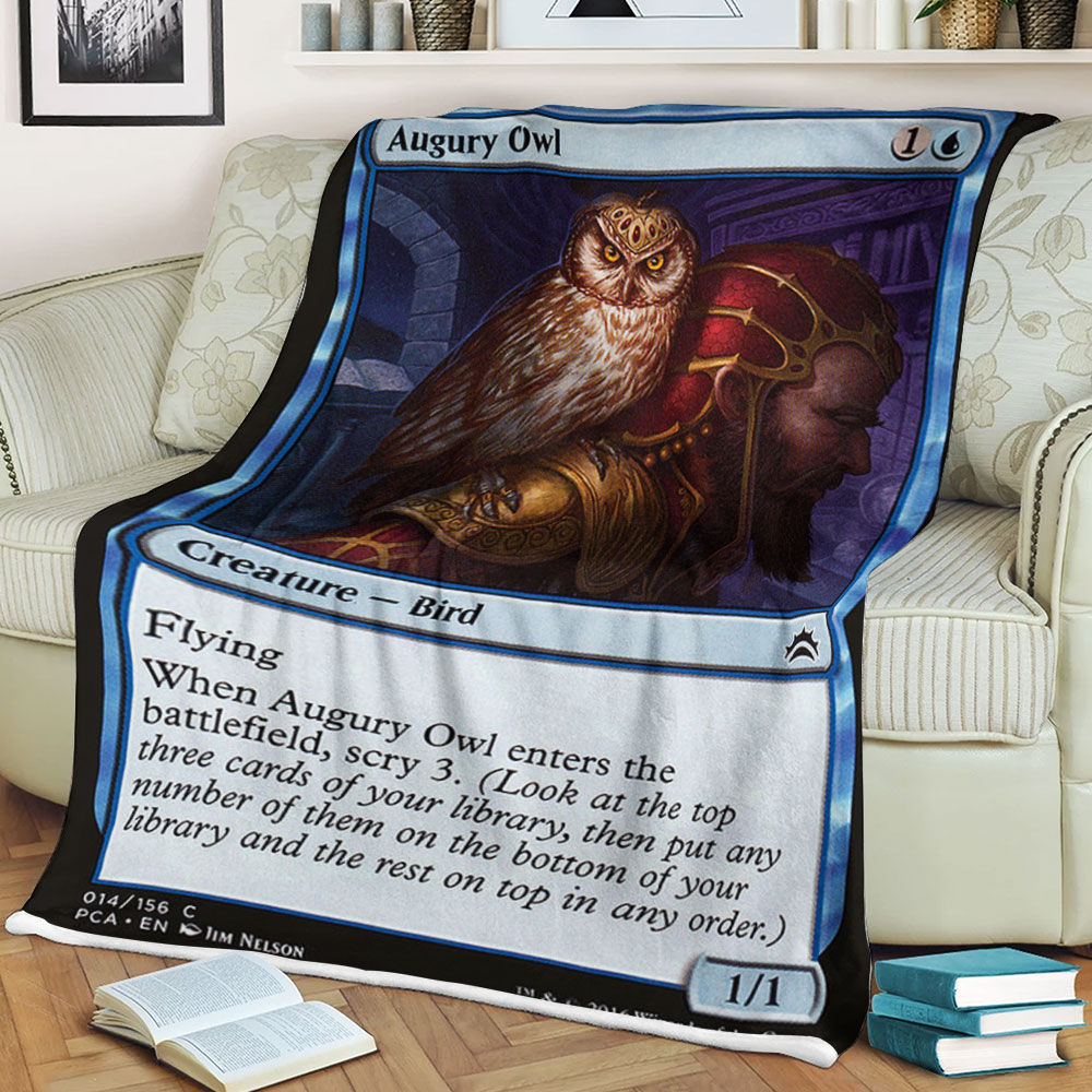 Game Magic The Gathering Augury Owl Sherpa Blanket Game Magic The Gathering Augury Owl Sherpa Blanket