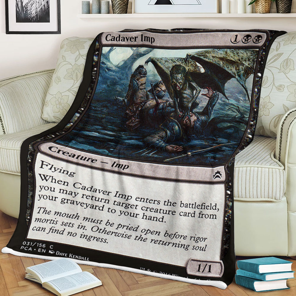 Game Magic The Gathering Cadaver Imp Sherpa Blanket Game Magic The Gathering Cadaver Imp Sherpa Blanket