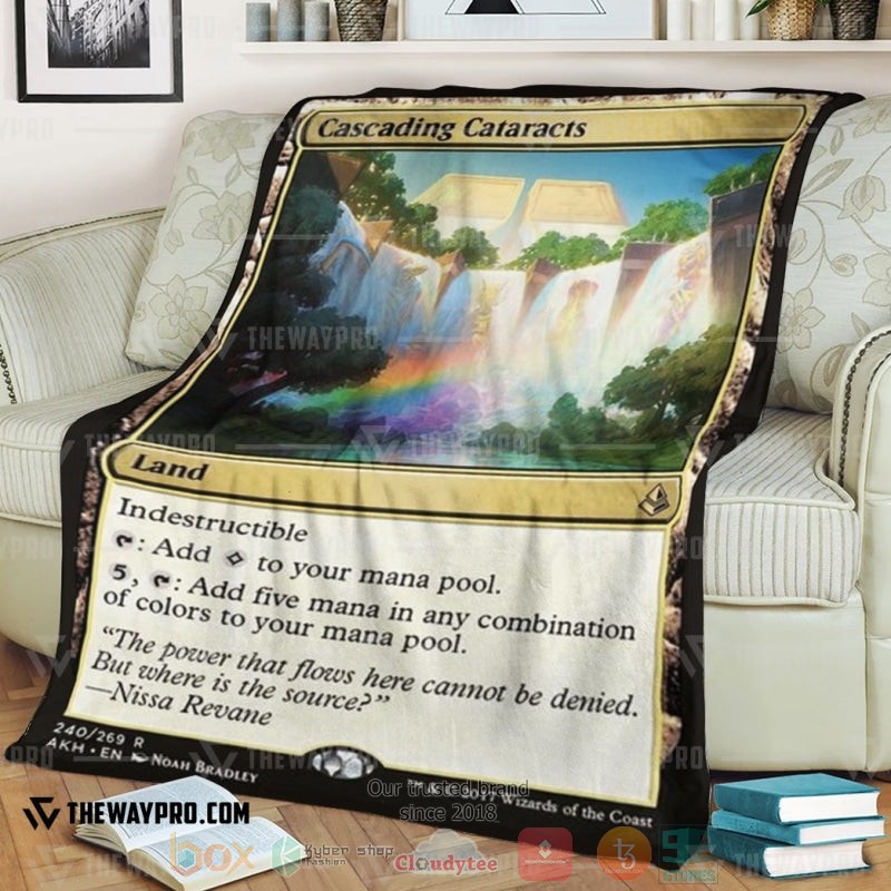 Game Magic The Gathering Cascading Cataracts Soft Blanket Game Magic The Gathering Cascading Cataracts Soft Blanket