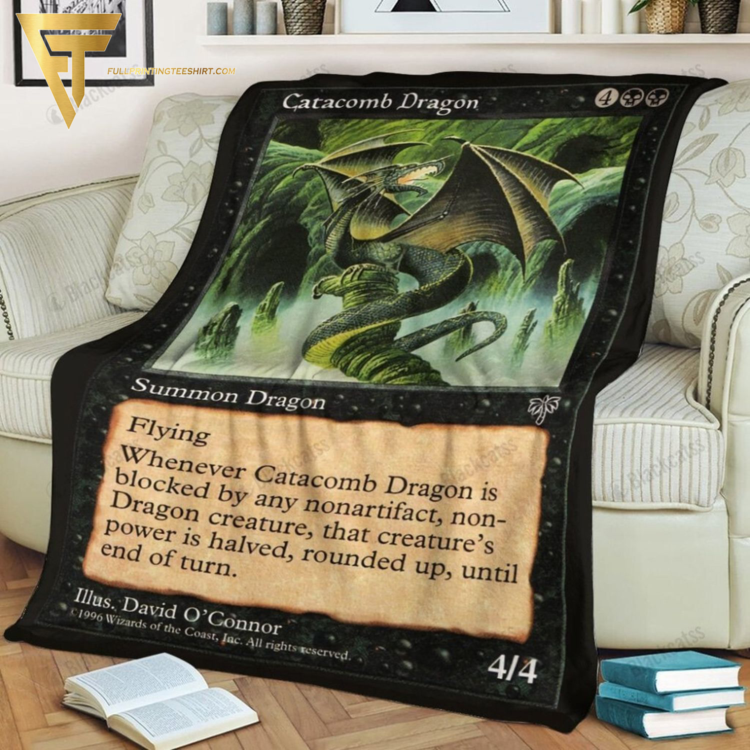 Game Magic The Gathering Catacomb Dragon All Over Print Blanket Game Magic The Gathering Catacomb Dragon All Over Print Blanket