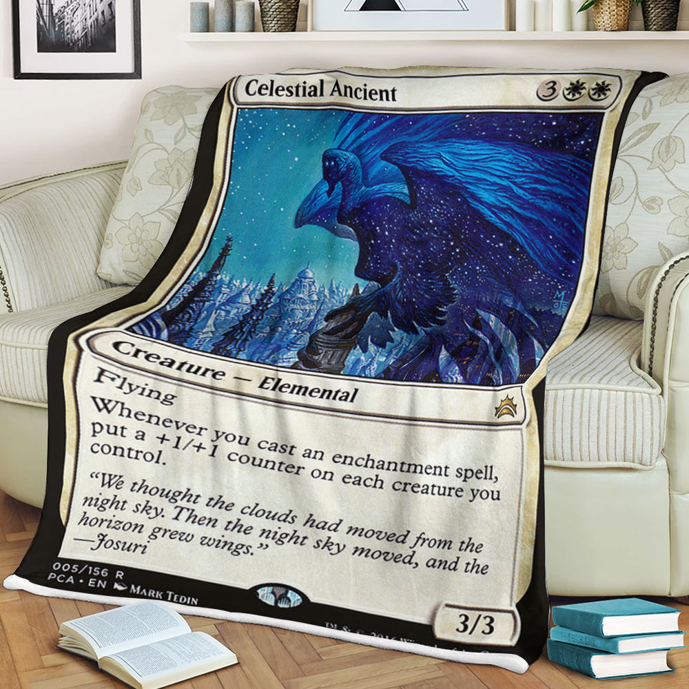 Game Magic The Gathering Celestial Ancient Sherpa Blanket Game Magic The Gathering Celestial Ancient Sherpa Blanket