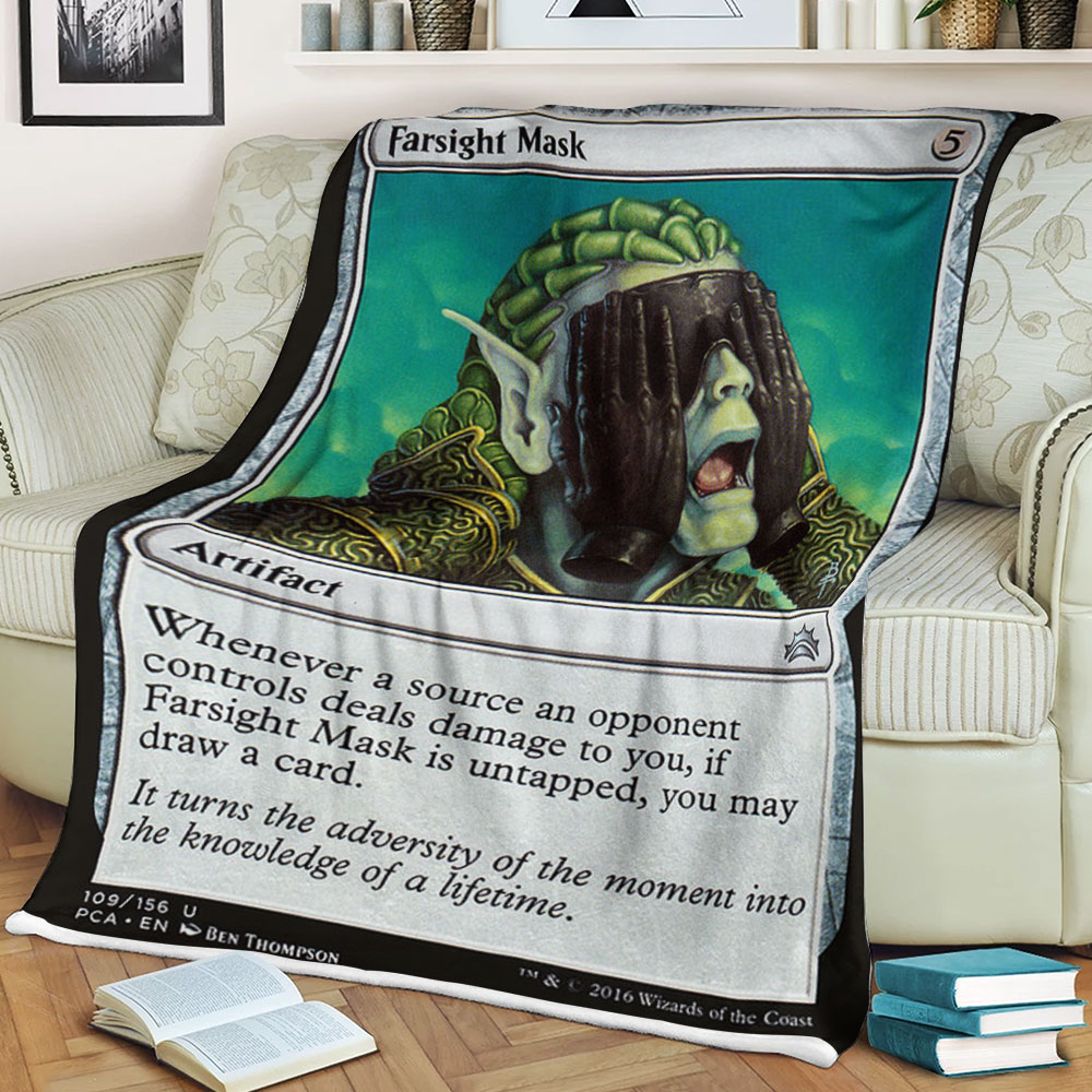 Game Magic The Gathering Farsight Mask Sherpa Blanket Game Magic The Gathering Farsight Mask Sherpa Blanket
