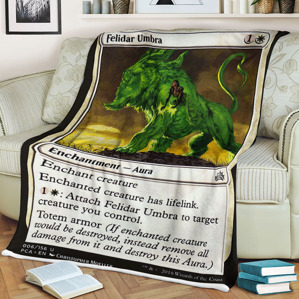 Game Magic The Gathering Felidar Umbra Sherpa Blanket Game Magic The Gathering Felidar Umbra Sherpa Blanket