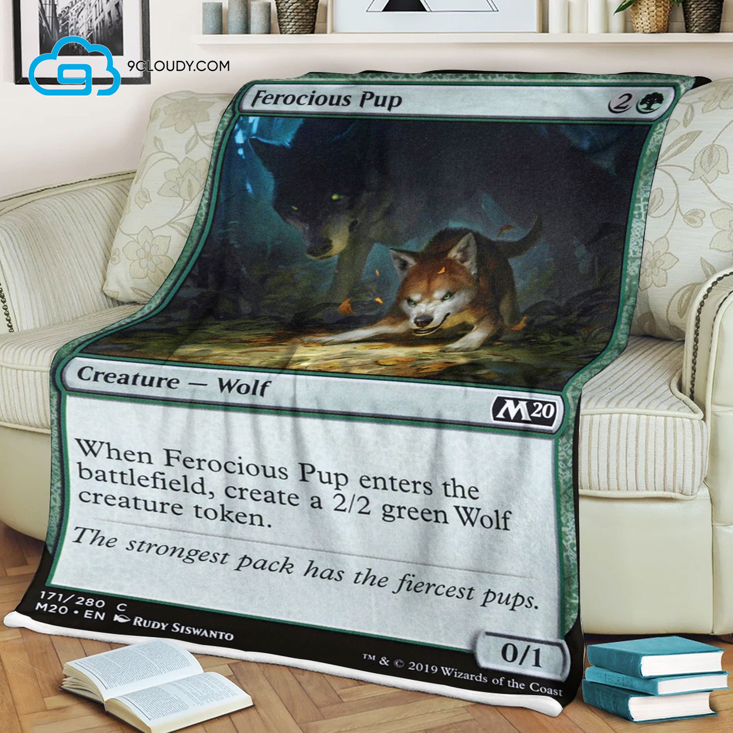 Game Magic The Gathering Ferocious Pup Blanket Game Magic The Gathering Ferocious Pup Blanket