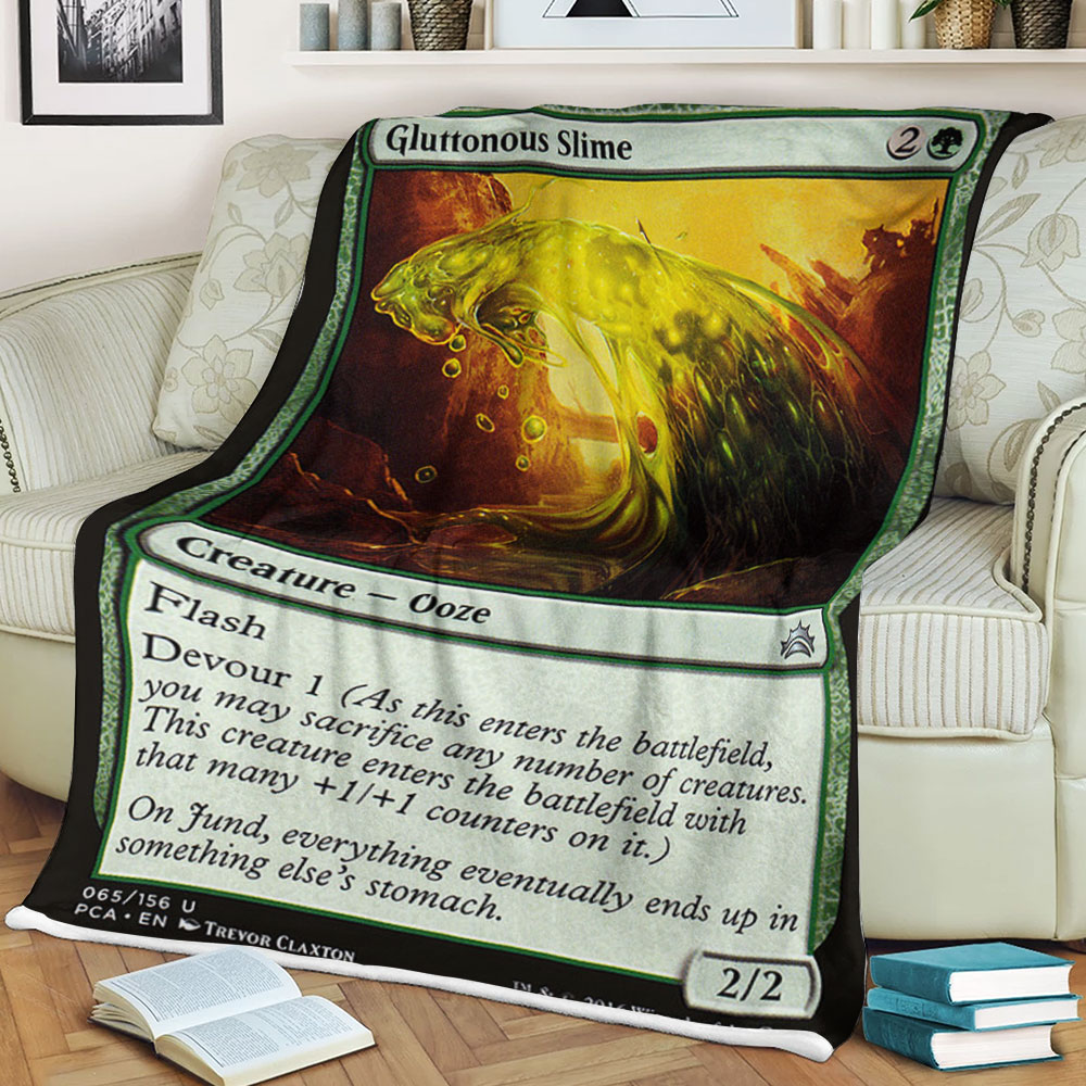 Game Magic The Gathering Gluttonous Slime Sherpa Blanket Game Magic The Gathering Gluttonous Slime Sherpa Blanket