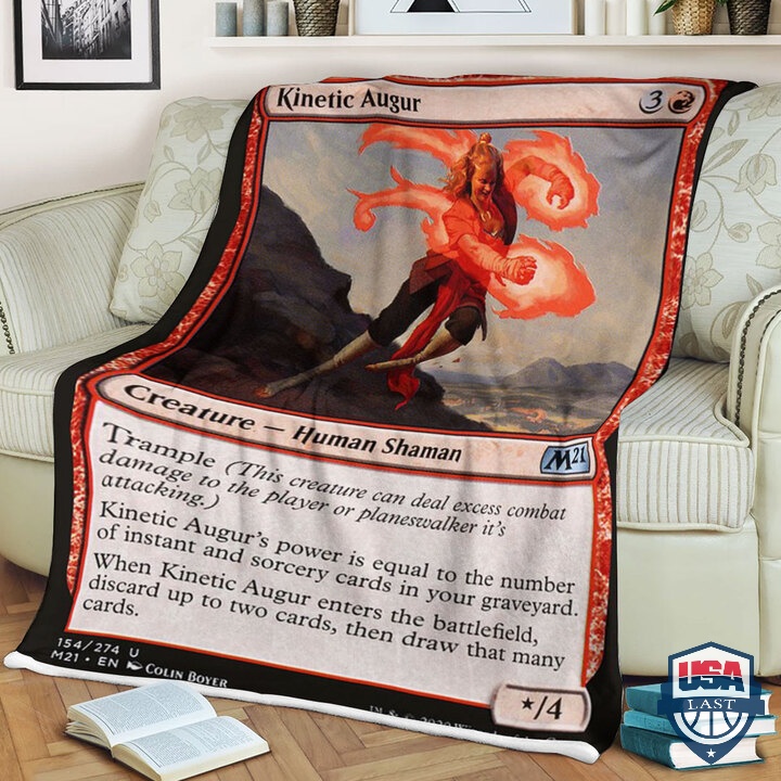 Game Magic The Gathering Kinetic Augur Quilt Blanket Game Magic The Gathering Kinetic Augur Quilt Blanket