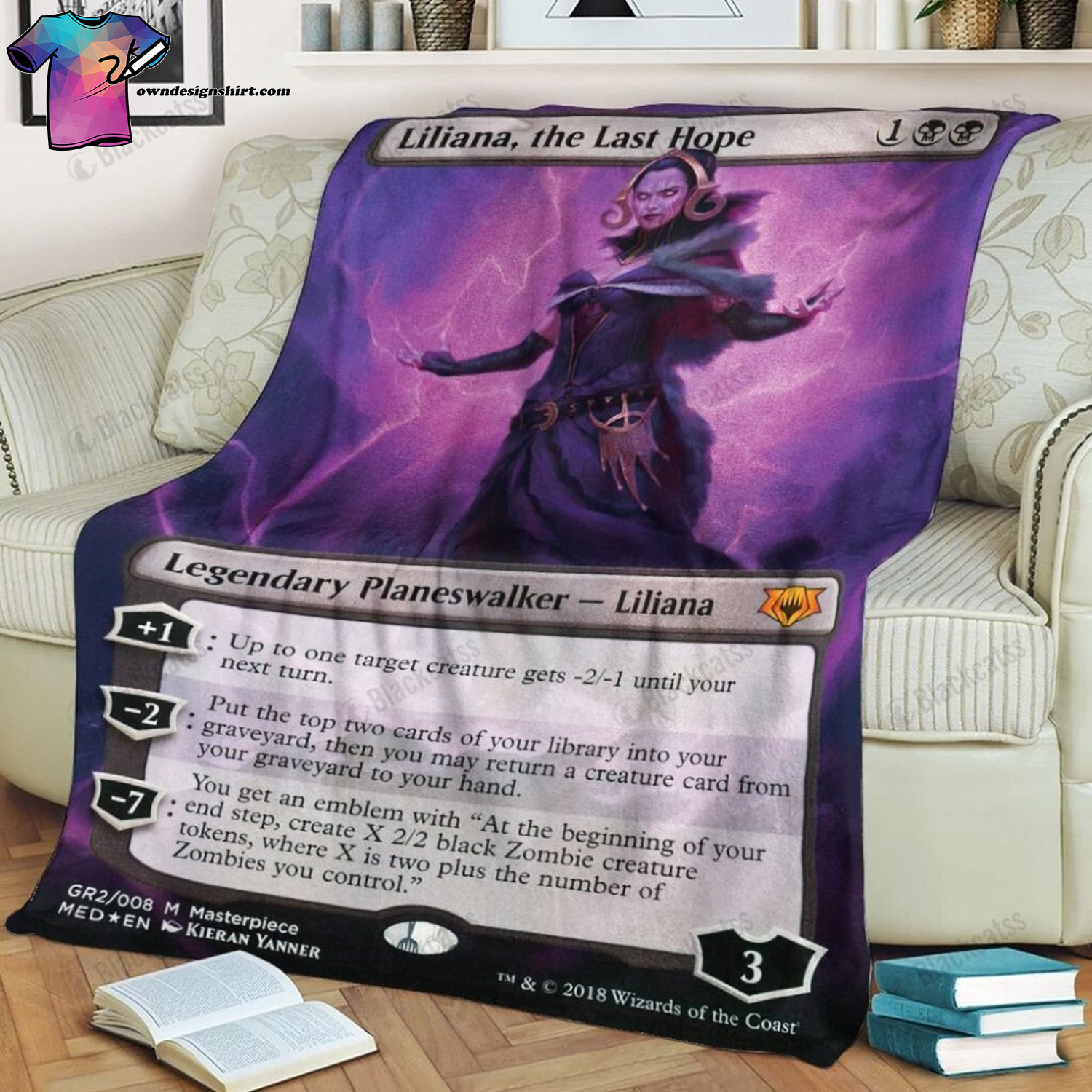 Game Magic The Gathering Liliana The Last Hope Full Print Soft Blanket Game Magic The Gathering Liliana The Last Hope Full Print Soft Blanket