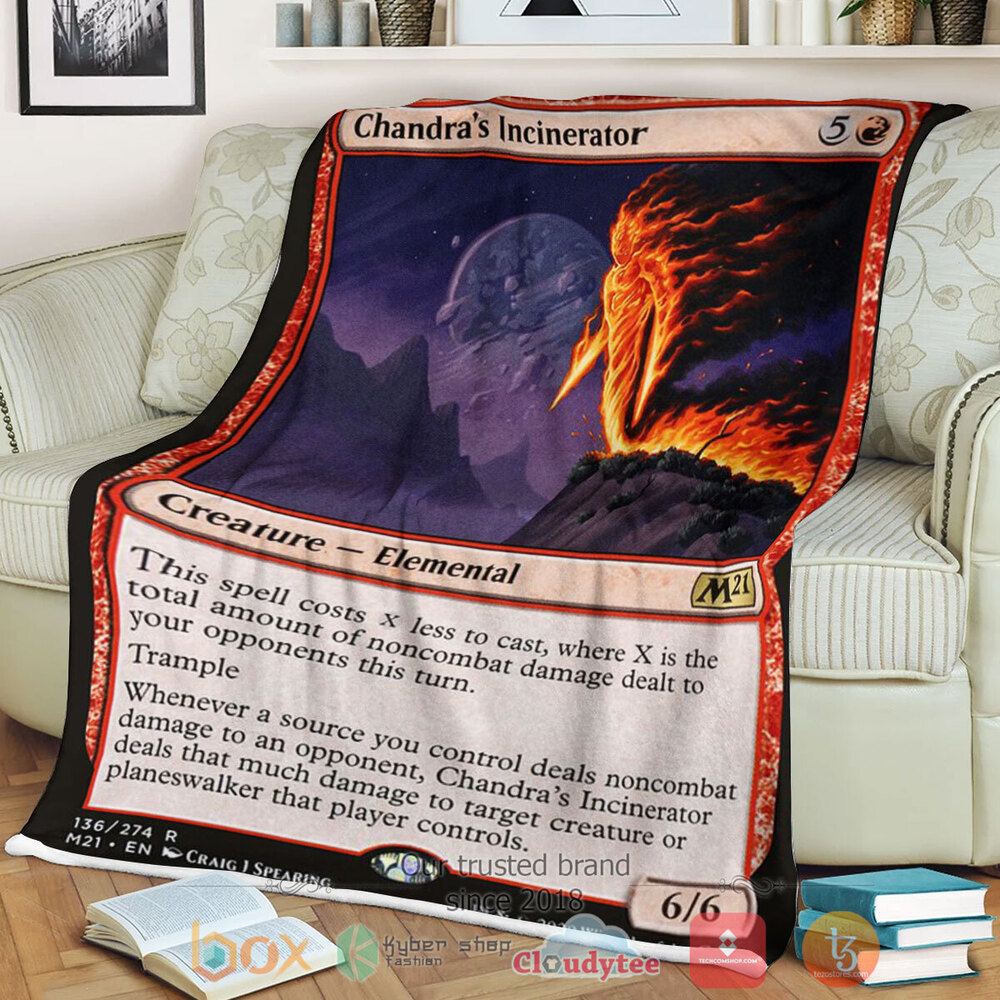 Game Magic The Gathering M21 136 Chandra S Incinerator Fleece Blanket Game Magic The Gathering M21 136 Chandra S Incinerator Fleece Blanket