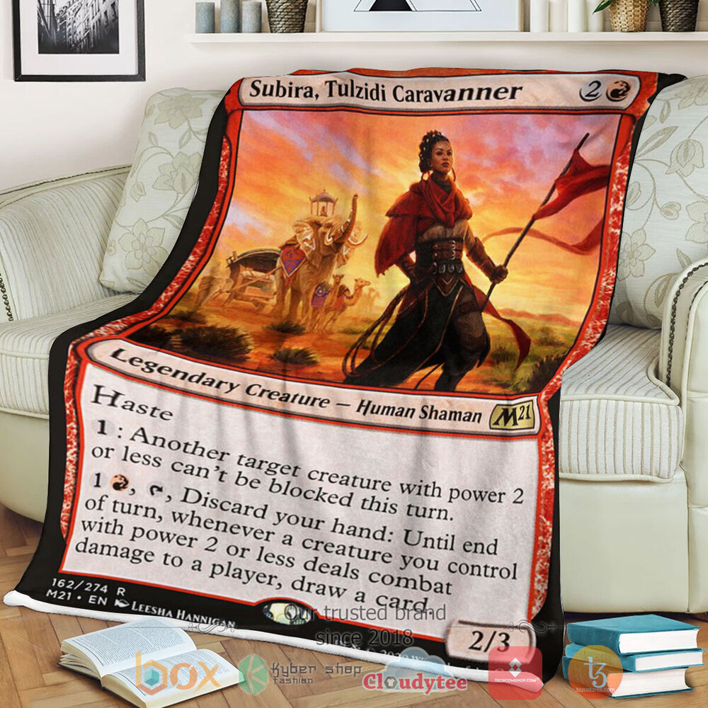 Game Magic The Gathering M21 162 Subira Tulzidi Caravanner Fleece Blanket Game Magic The Gathering M21 162 Subira Tulzidi Caravanner Fleece Blanket