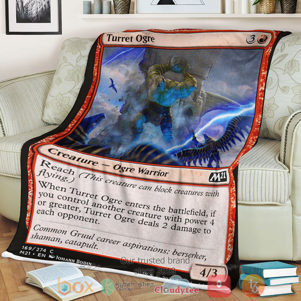 Game Magic The Gathering M21 169 Turret Ogre Fleece Blanket Game Magic The Gathering M21 169 Turret Ogre Fleece Blanket