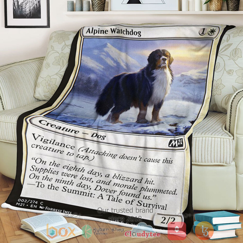 Game Magic The Gathering M21 2 Alpine Watchdog Fleece Blanket Game Magic The Gathering M21 2 Alpine Watchdog Fleece Blanket