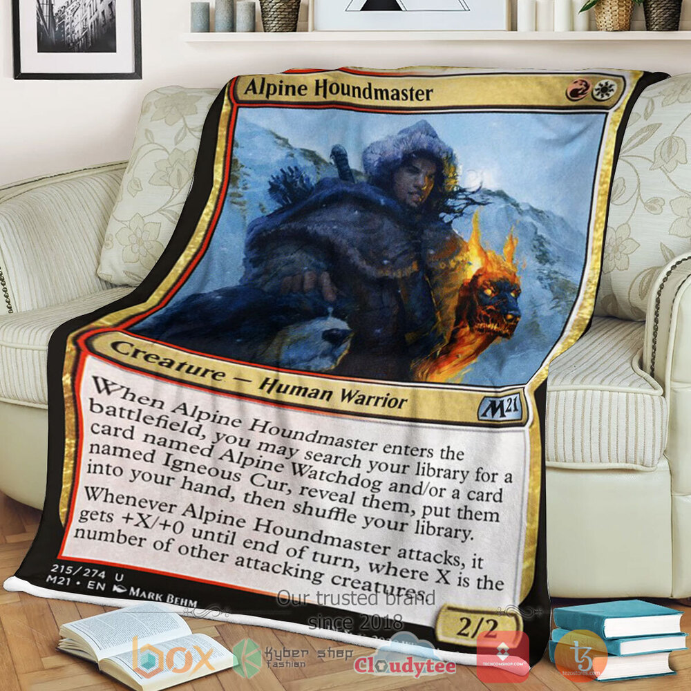 Game Magic The Gathering M21 215 Alpine Houndmaster Fleece Blanket Game Magic The Gathering M21 215 Alpine Houndmaster Fleece Blanket