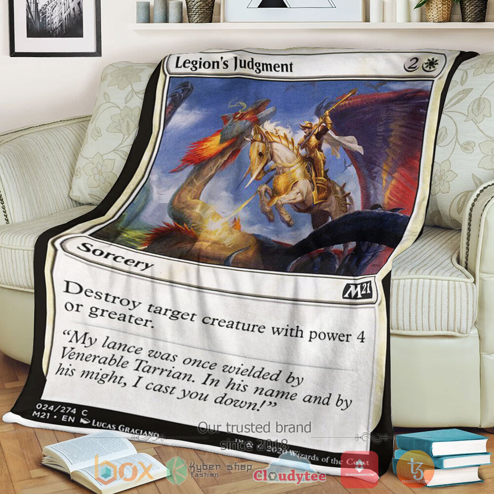 Game Magic The Gathering M21 24 Legion S Judgment Fleece Blanket Game Magic The Gathering M21 24 Legion S Judgment Fleece Blanket