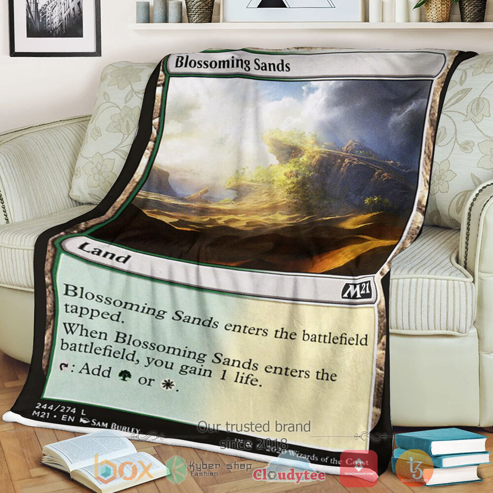 Game Magic The Gathering M21 244 Blossoming Sands Fleece Blanket Game Magic The Gathering M21 244 Blossoming Sands Fleece Blanket