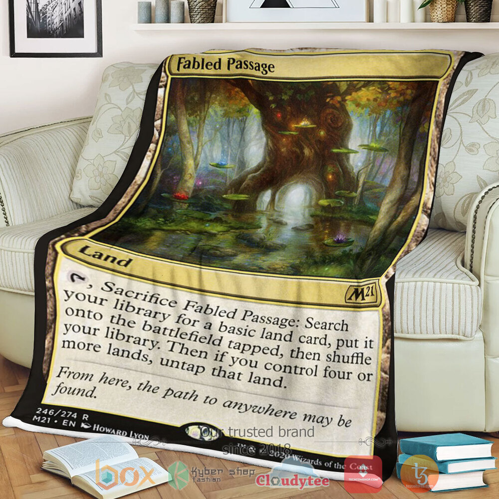 Game Magic The Gathering M21 246 Fabled Passage Fleece Blanket Game Magic The Gathering M21 246 Fabled Passage Fleece Blanket