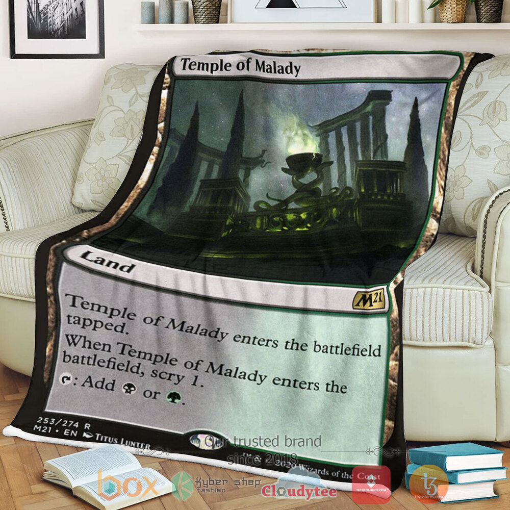 Game Magic The Gathering M21 253 Temple Of Malady Fleece Blanket Game Magic The Gathering M21 253 Temple Of Malady Fleece Blanket