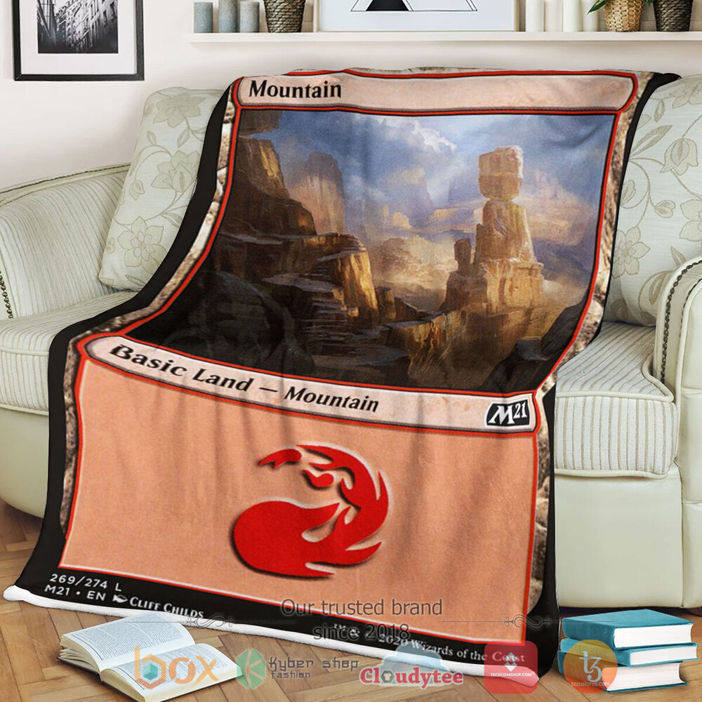 Game Magic The Gathering M21 269 Mountain Fleece Blanket Game Magic The Gathering M21 269 Mountain Fleece Blanket