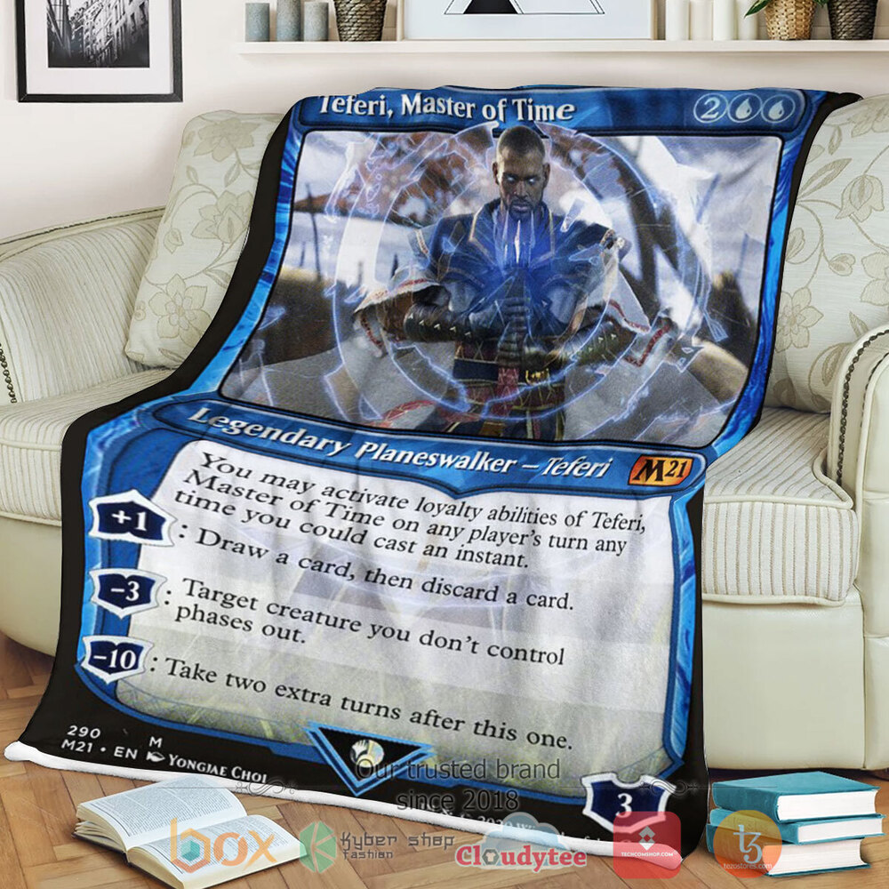 Game Magic The Gathering M21 290 Teferi Master Of Time Fleece Blanket Game Magic The Gathering M21 290 Teferi Master Of Time Fleece Blanket