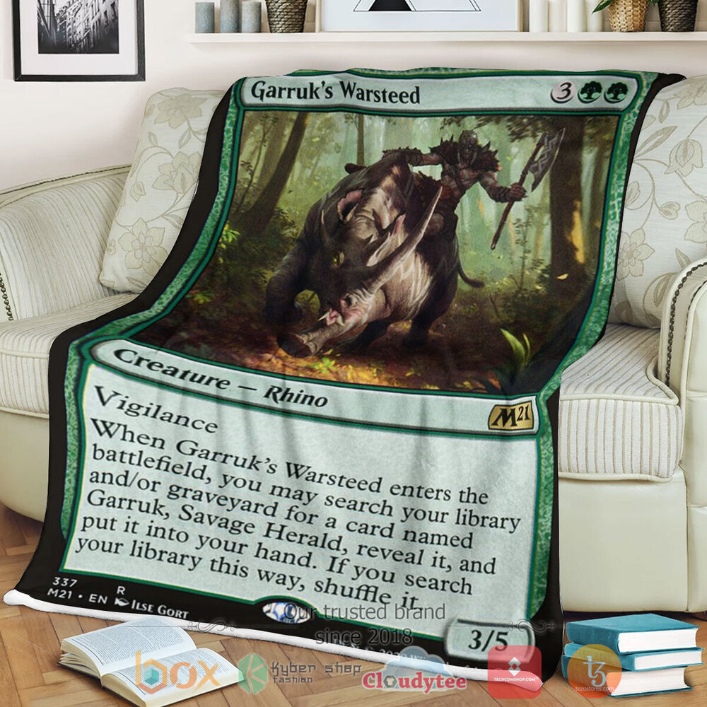 Game Magic The Gathering M21 337 Garruk S Warsteed Fleece Blanket Game Magic The Gathering M21 337 Garruk S Warsteed Fleece Blanket