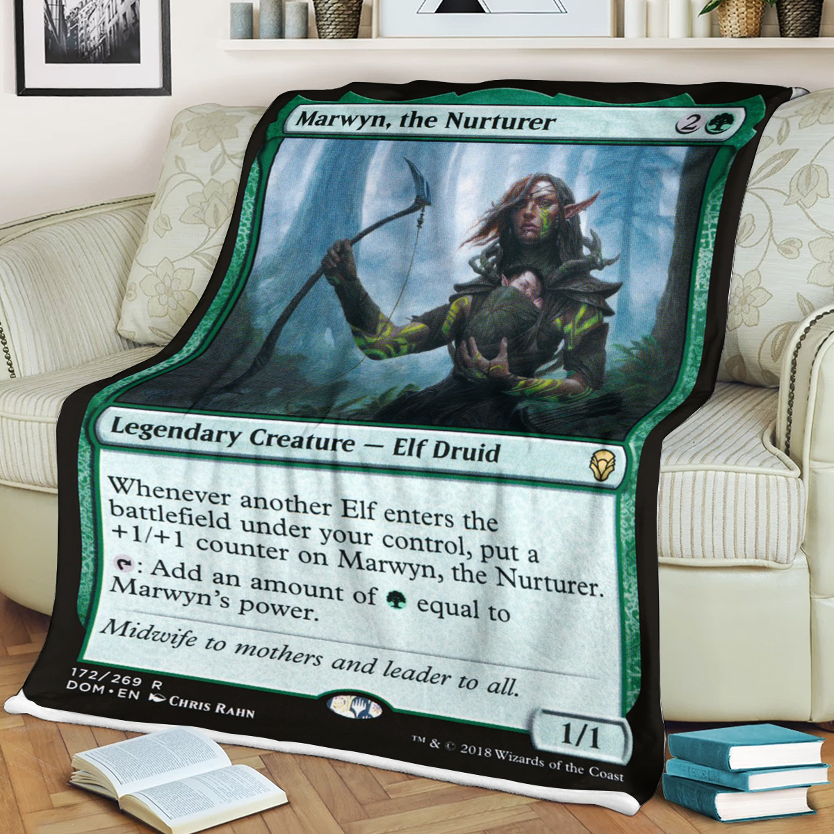 Game Magic The Gathering Marwyn The Nurturer Sherpa Blanket Game Magic The Gathering Marwyn The Nurturer Sherpa Blanket