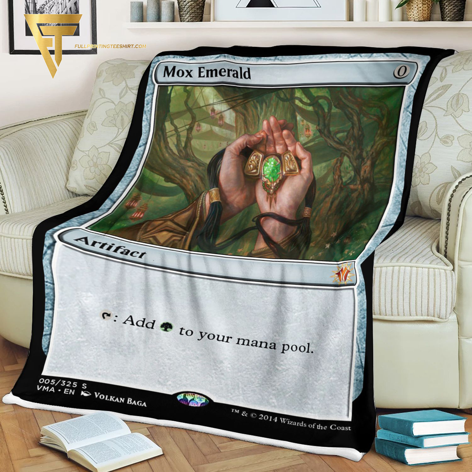 Game Magic The Gathering Mox Emerald Blanket Game Magic The Gathering Mox Emerald Blanket