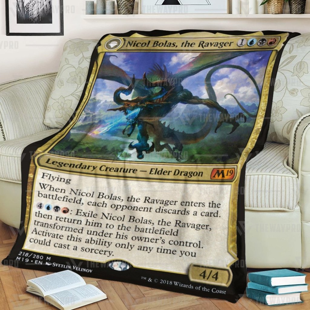 Game Magic The Gathering Nicol Bolas The Ravager Blanket Game Magic The Gathering Nicol Bolas The Ravager Blanket
