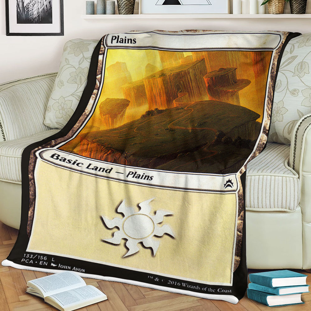 Game Magic The Gathering Plains Sherpa Blanket Game Magic The Gathering Plains Sherpa Blanket