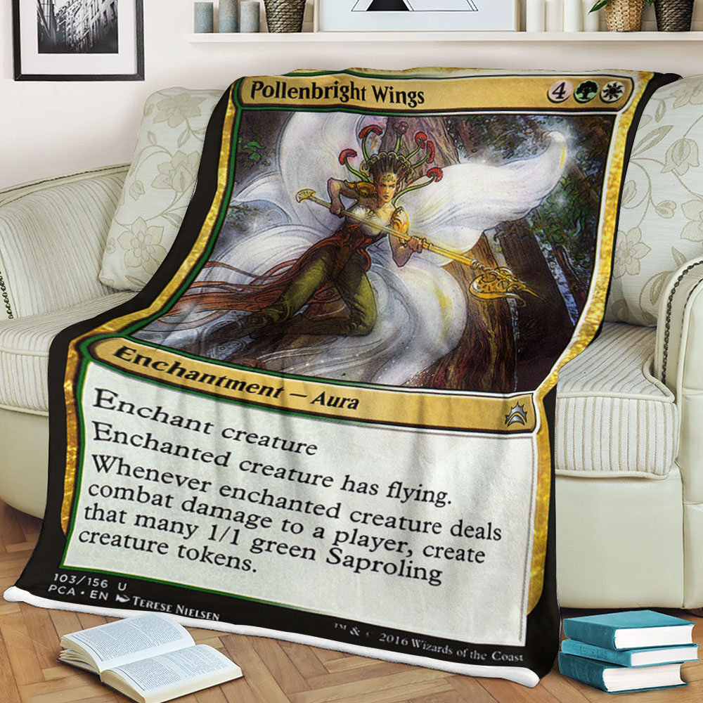 Game Magic The Gathering Pollenbright Wings Sherpa Blanket Game Magic The Gathering Pollenbright Wings Sherpa Blanket