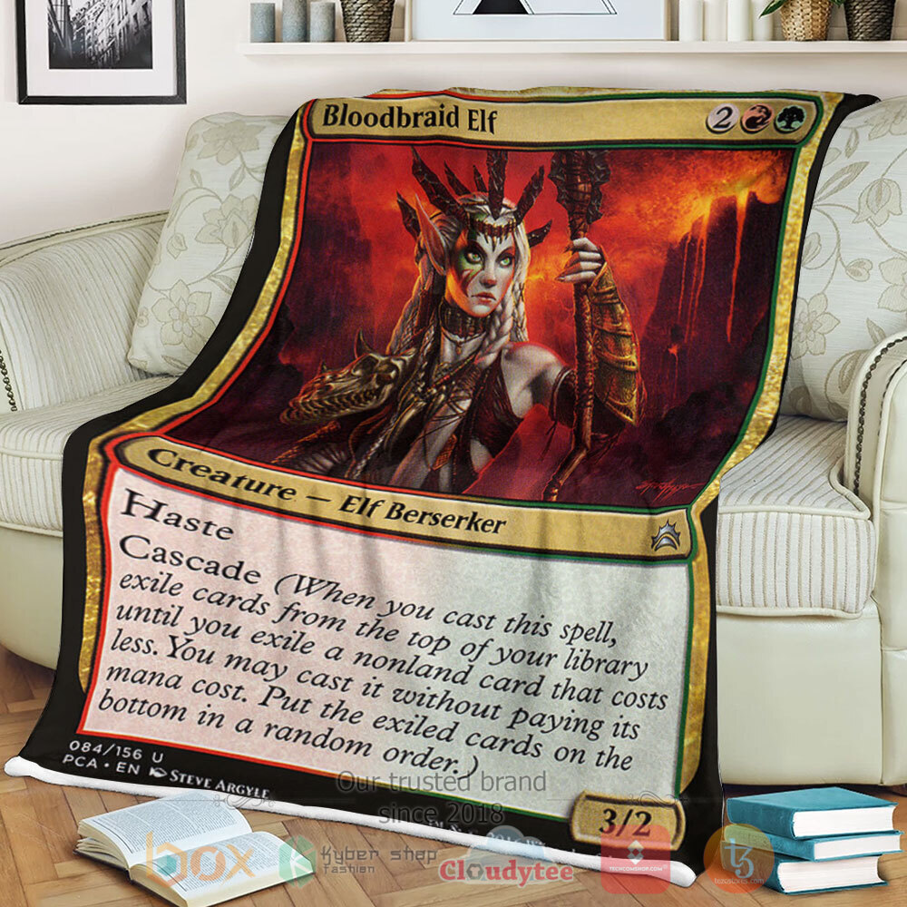 Game Mtg 84 Bloodbraid Elf Sherpa Blanket Game Mtg 84 Bloodbraid Elf Sherpa Blanket