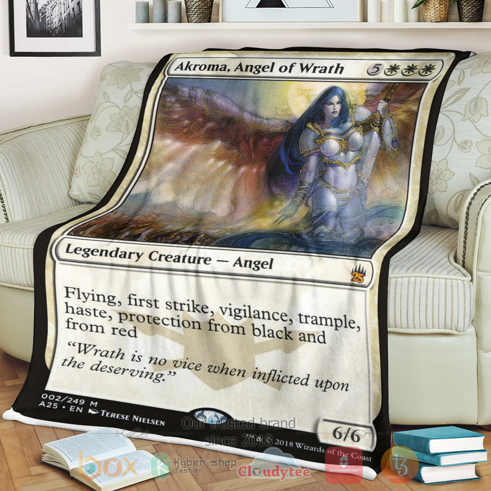 Game Mtg Akroma Angel Of Wrath Sherpa Blanket Game Mtg Akroma Angel Of Wrath Sherpa Blanket