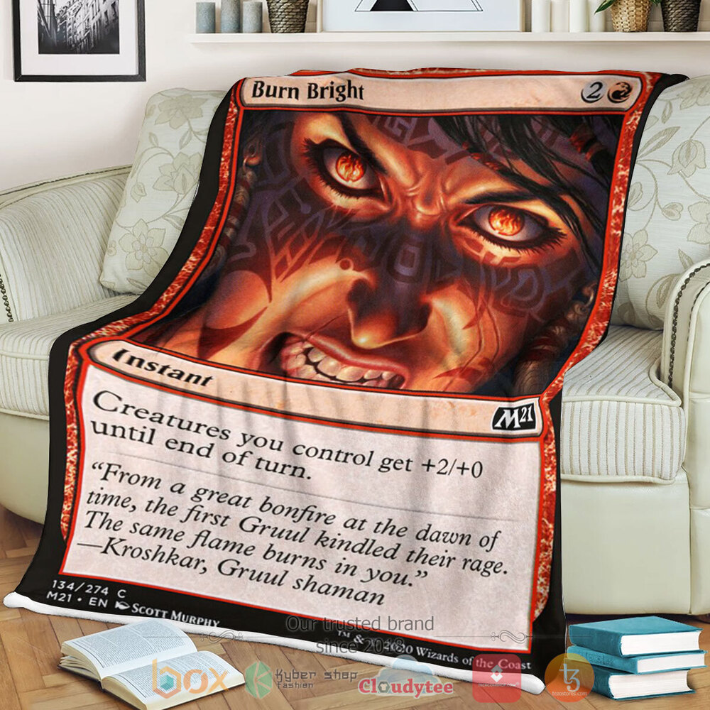 Game Mtg Burn Bright Fleece Blanket Game Mtg Burn Bright Fleece Blanket