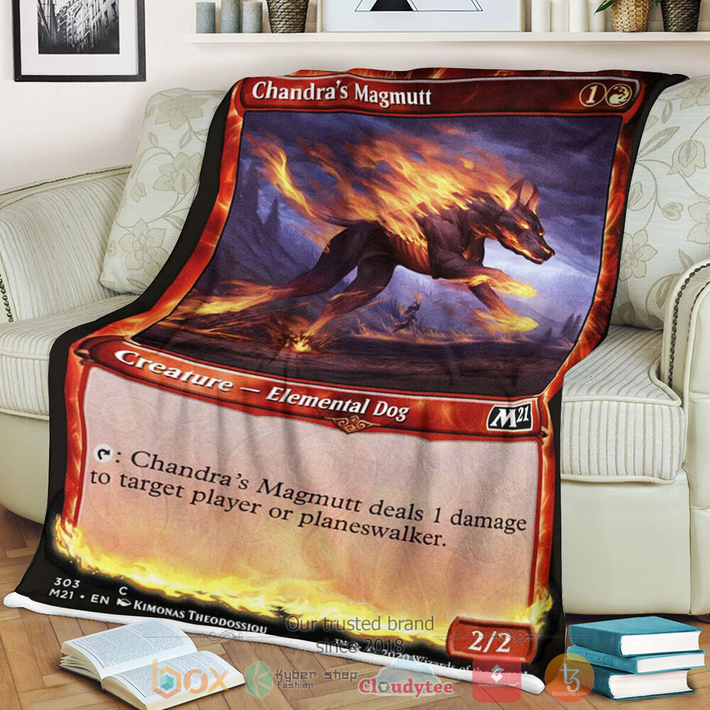 Game Mtg Chandra S Magmutt Fleece Blanket Game Mtg Chandra S Magmutt Fleece Blanket