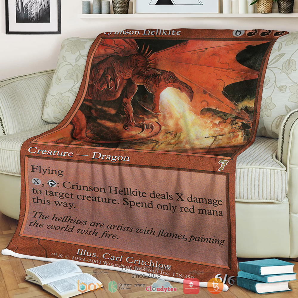 Game Mtg Crimson Hellkite Blanket Game Mtg Crimson Hellkite Blanket