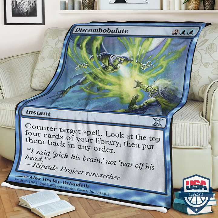 Game Mtg Discombobulate Fleece Blanket Game Mtg Discombobulate Fleece Blanket