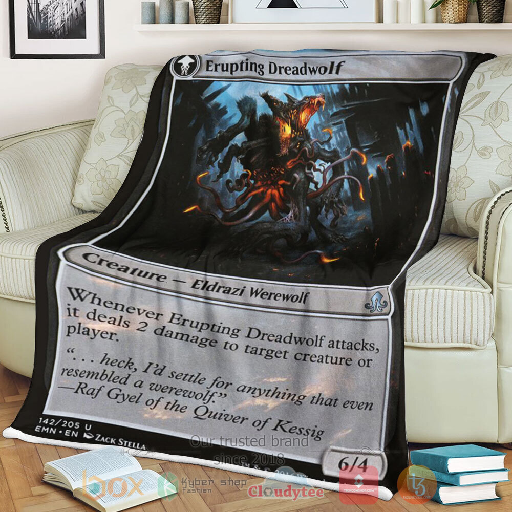 Game Mtg Emn 142 Erupting Dreadwolf Sherpa Blanket Game Mtg Emn 142 Erupting Dreadwolf Sherpa Blanket