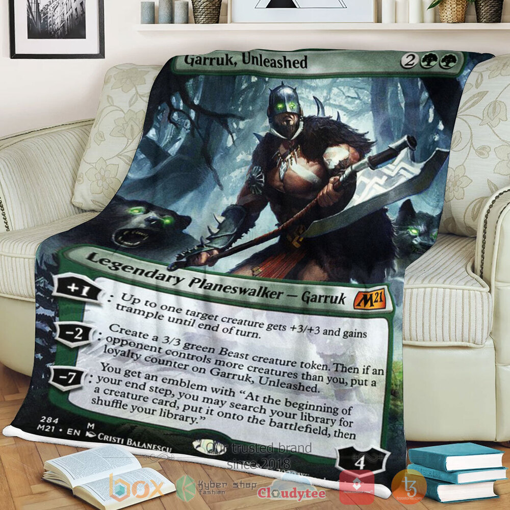 Game Mtg Garruk Unleashed Fleece Blanket Game Mtg Garruk Unleashed Fleece Blanket