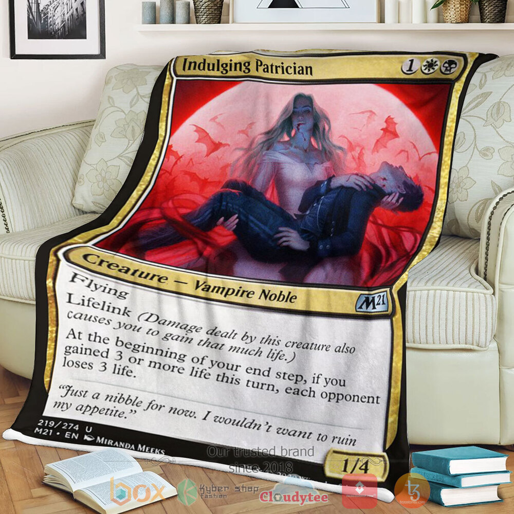 Game Mtg Indulging Patrician Fleece Blanket Game Mtg Indulging Patrician Fleece Blanket