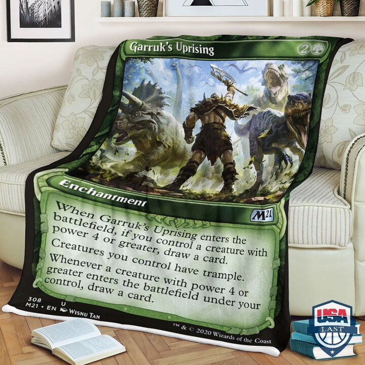 Game Mtg M21 308 Garruk S Uprising Quilt Blanket Game Mtg M21 308 Garruk S Uprising Quilt Blanket