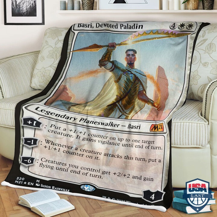 Game Mtg M21 320 Basri Devoted Paladin Quilt Blanket Game Mtg M21 320 Basri Devoted Paladin Quilt Blanket