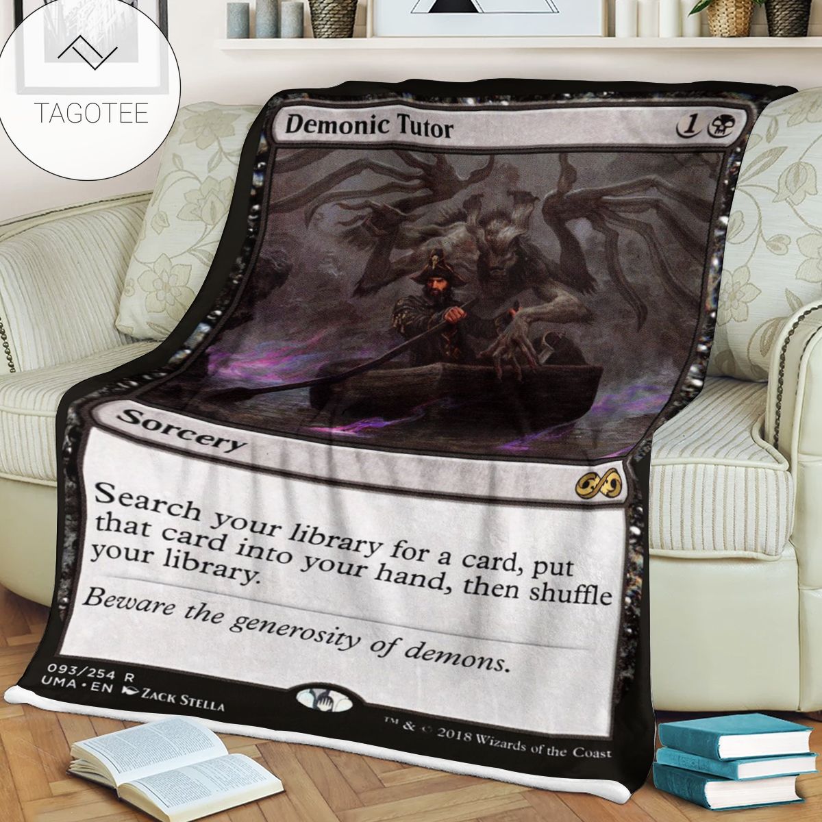 Game Mtg Magic The Gathering Demonic Tutor Soft Blanket Game Mtg Magic The Gathering Demonic Tutor Soft Blanket