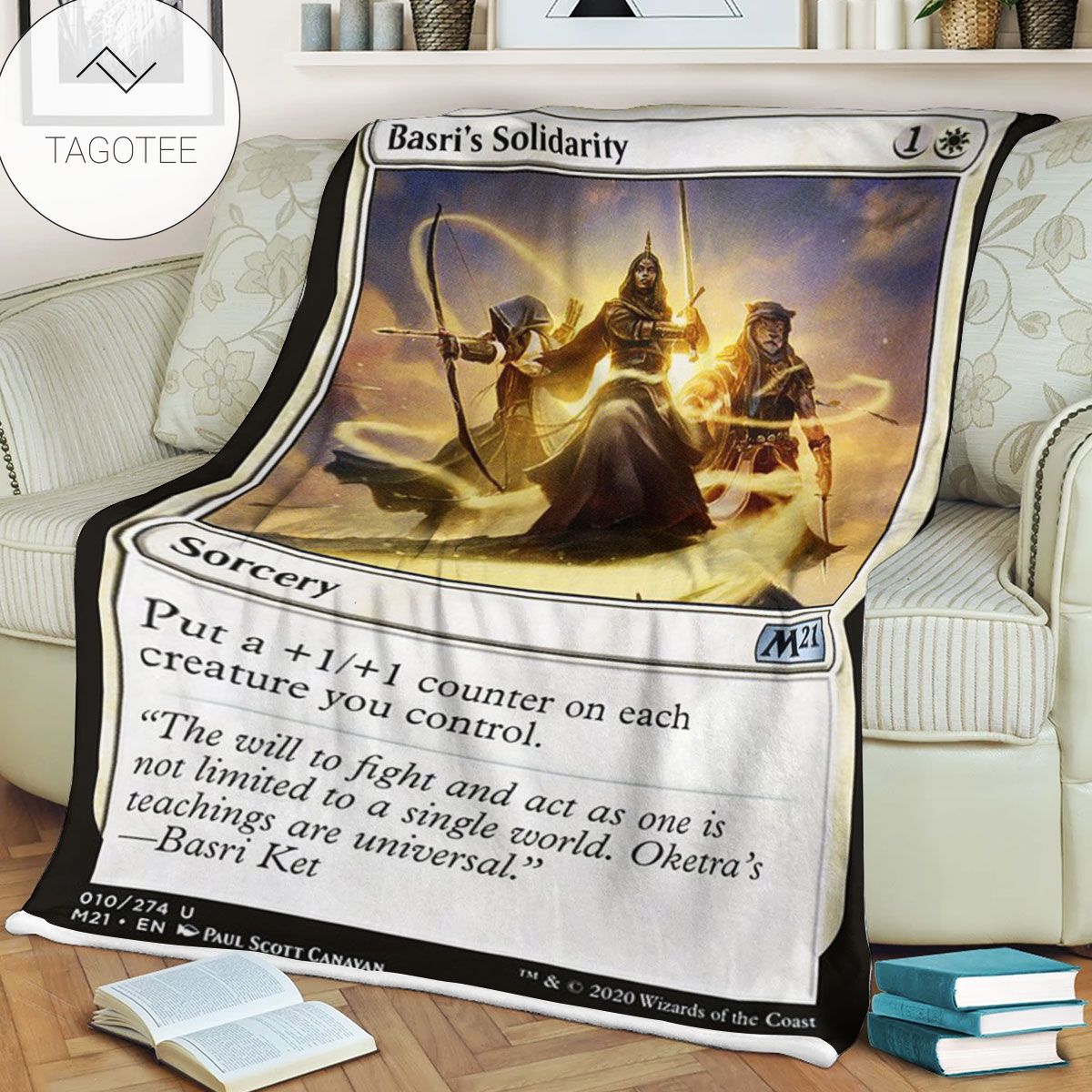Game Mtg Magic The Gathering M21 10 Basri S Solidarity Fleece Blanket Game Mtg Magic The Gathering M21 10 Basri S Solidarity Fleece Blanket